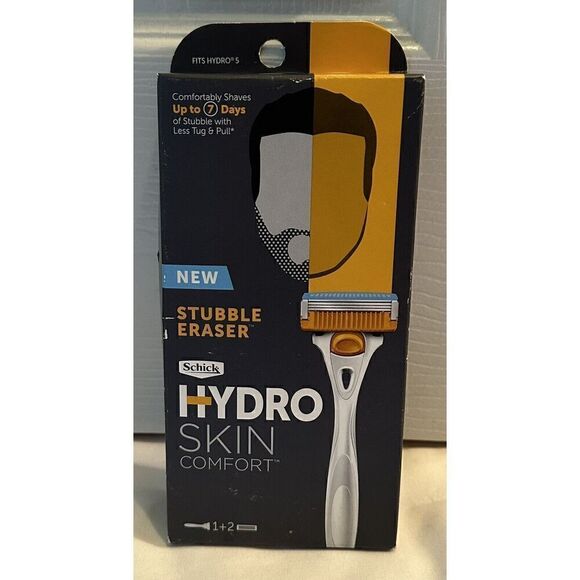 Schick Hydro Skin Comfort Stubble Eraser Mens Razor with 2 Refills NEW - Picture 1 of 2